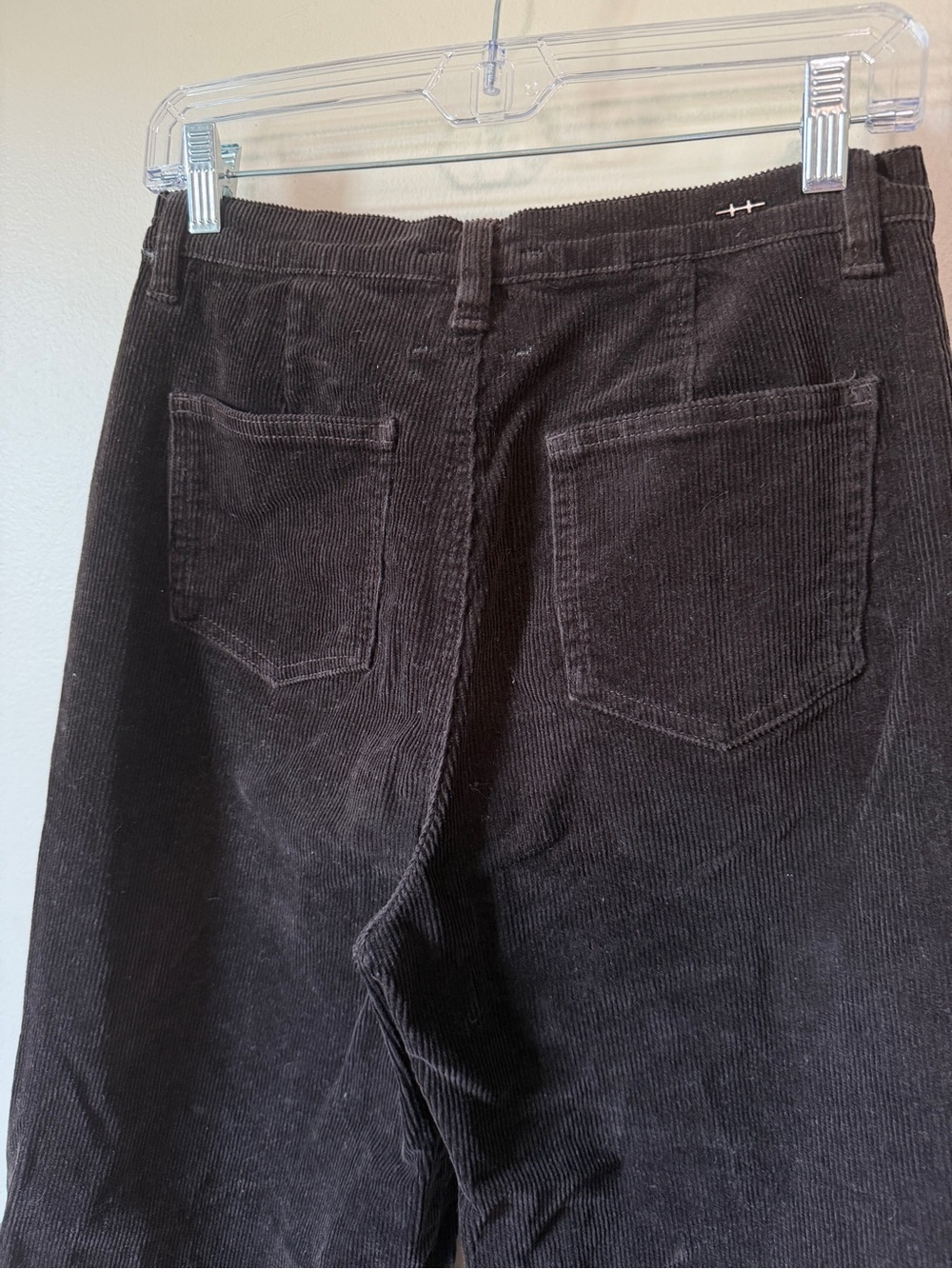 RARE Habitual Denim wide-leg corduroy pants in a dark chocolate brown 2/26 - Picture 4 of 6